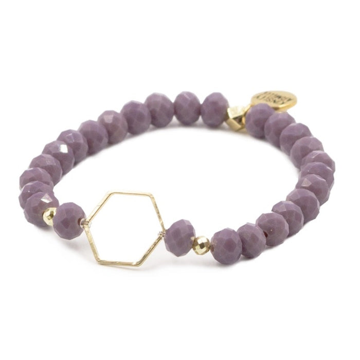 RETAIL $25 Kinsley Armelle Lucinda Collection Gold Alana Bracelet *VELVET BAG