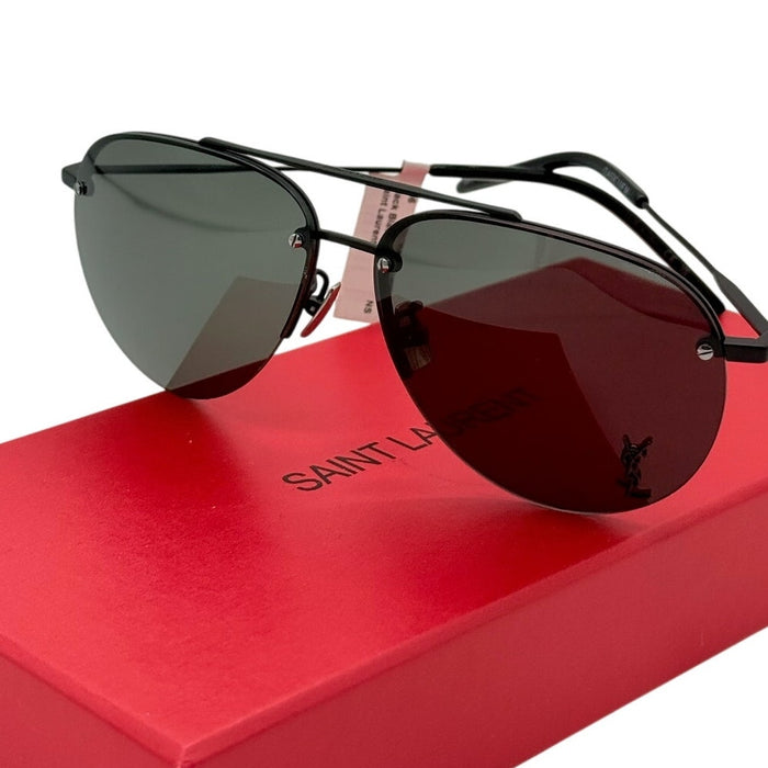 RETAIL $475 Saint Laurent Black Aviator Sunglasses*FULL INCLUSION*NWTS