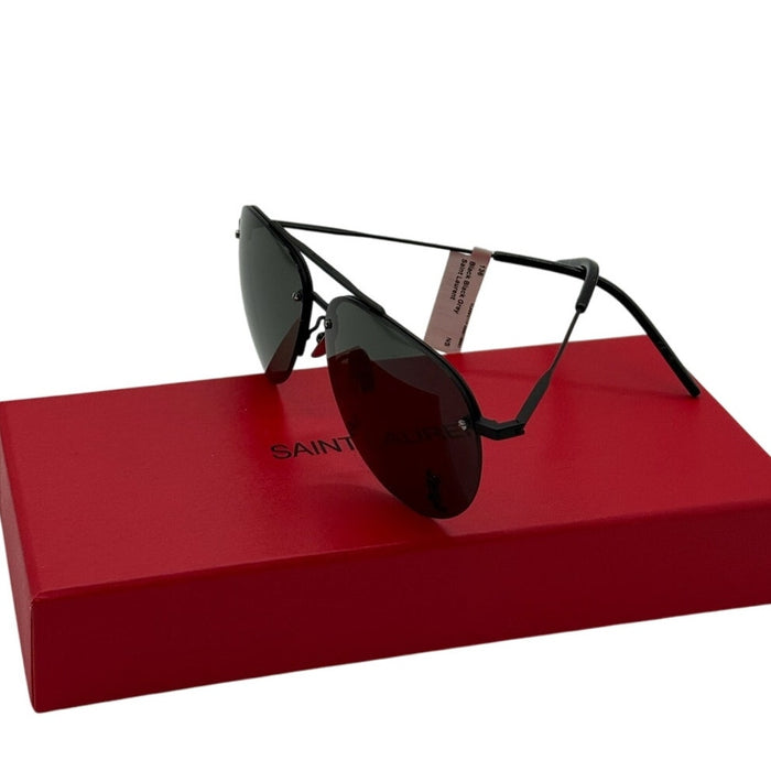 RETAIL $475 Saint Laurent Black Aviator Sunglasses*FULL INCLUSION*NWTS