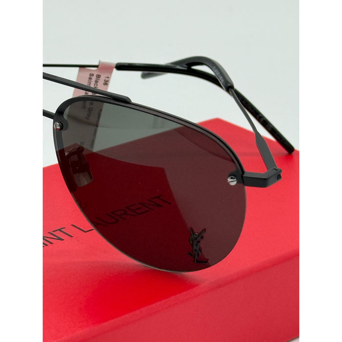 RETAIL $475 Saint Laurent Black Aviator Sunglasses*FULL INCLUSION*NWTS