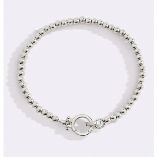 RETAIL $70 Mint & Lilly Mint Beaded Bracelet*Stretch to fit*Silver Plated Brass