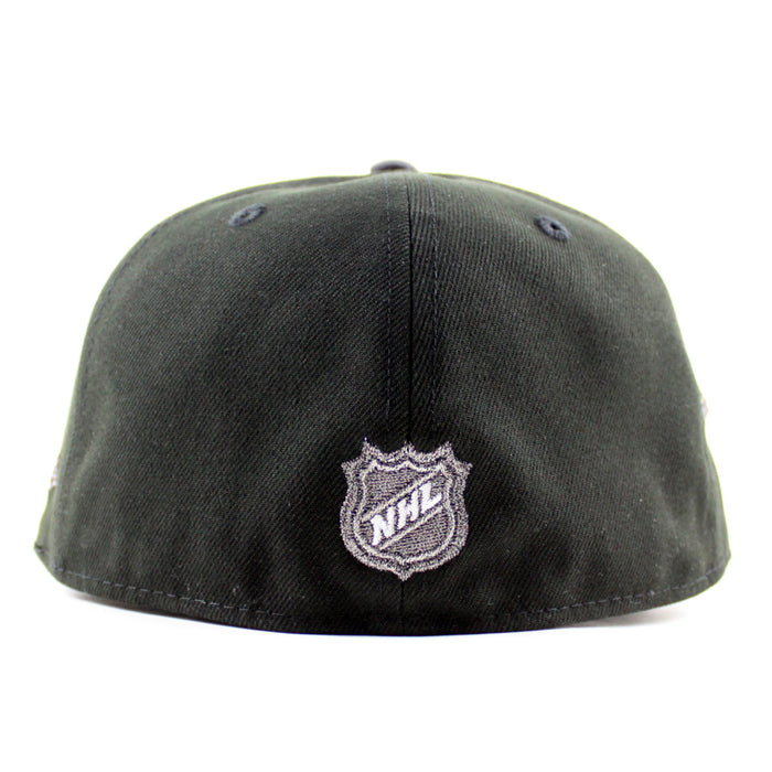 Retro San Jose Sharks Shark Patch New Era 59Fifty Fitted Hat (Black Gray Under Brim)