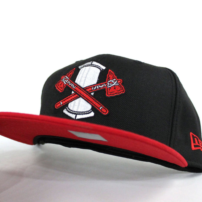 Rome Braves New Era 59Fifty Fitted Hat (Black Red)