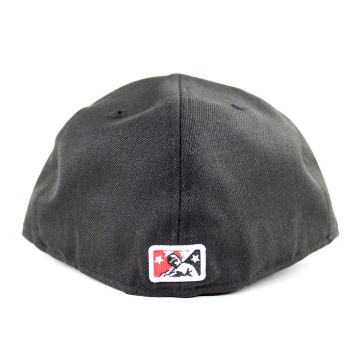 Rome Braves New Era 59Fifty Fitted Hat (Black Red)