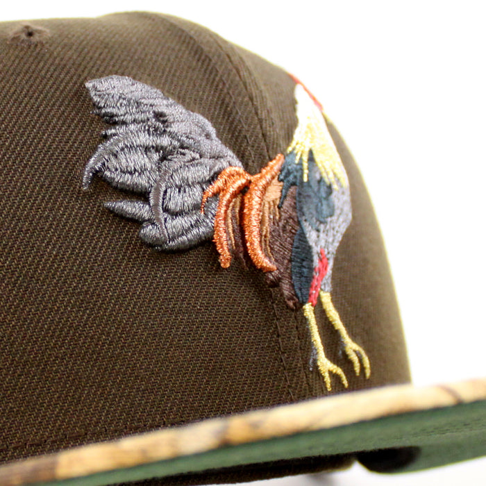 ROOSTER New Era 59Fifty Fitted Hat (Brown Real Tree Green Under Brim)