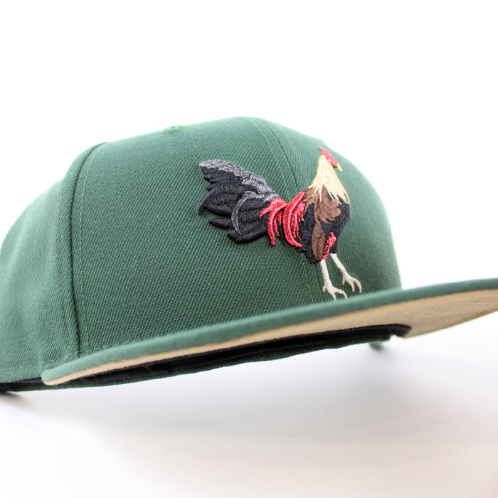 ROOSTER New Era 59Fifty Fitted Hat (Pine Green Khaki Under Brim)