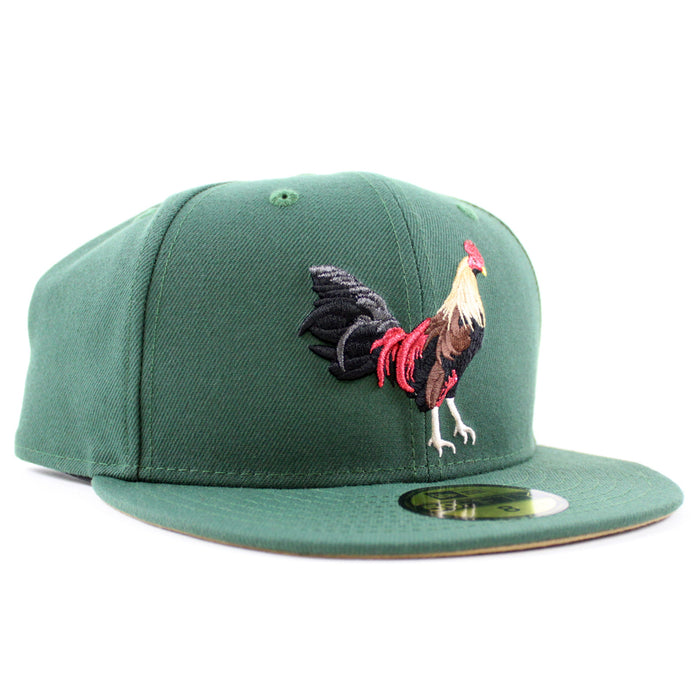 ROOSTER New Era 59Fifty Fitted Hat (Pine Green Khaki Under Brim)