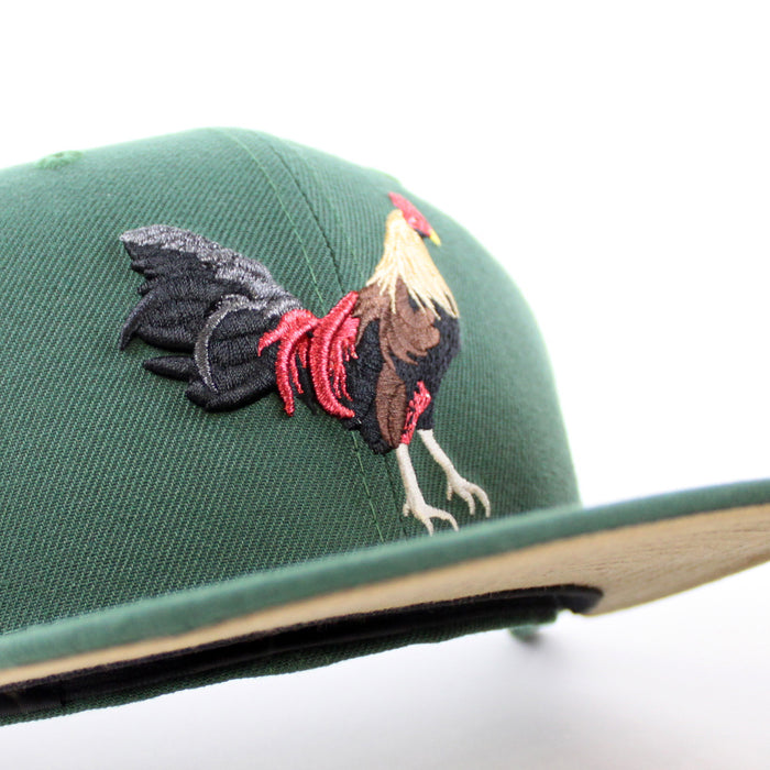 ROOSTER New Era 59Fifty Fitted Hat (Pine Green Khaki Under Brim)
