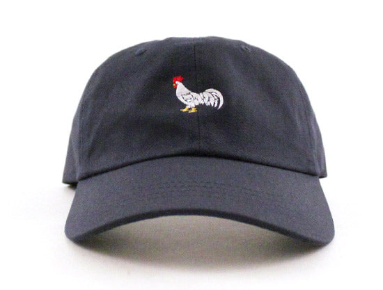 ROOSTER Unconstructed Baseball Adjustable Dad Hat (Navy)