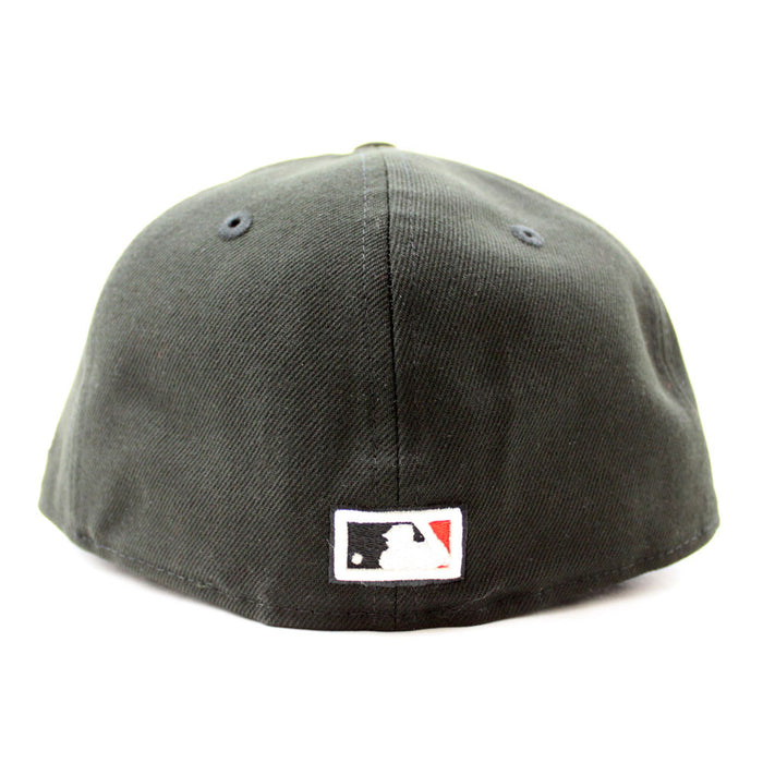 Rose Chicago White Sox 2005 World Series Champions New Era Fitted 59Fifty Hat (Glow in the Dark Black Red Under Brim)