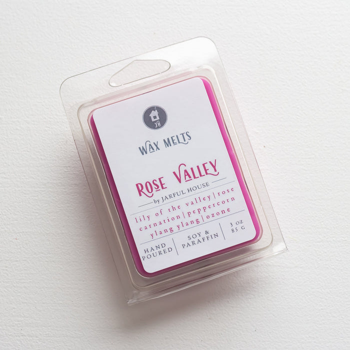 Rose Valley Wax Melts Clamshell Pink - 3 oz. - Jarful House