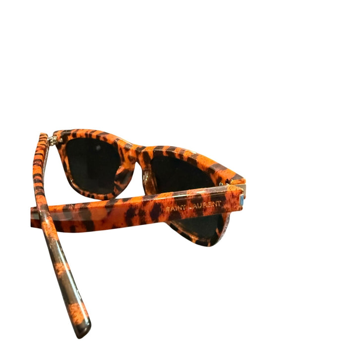 Saint Laurent Animal Print Sunglasses with case* 50|22|140*Orange & Black