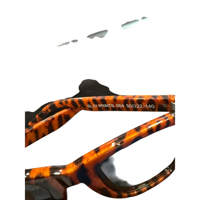 Saint Laurent Animal Print Sunglasses with case* 50|22|140*Orange & Black