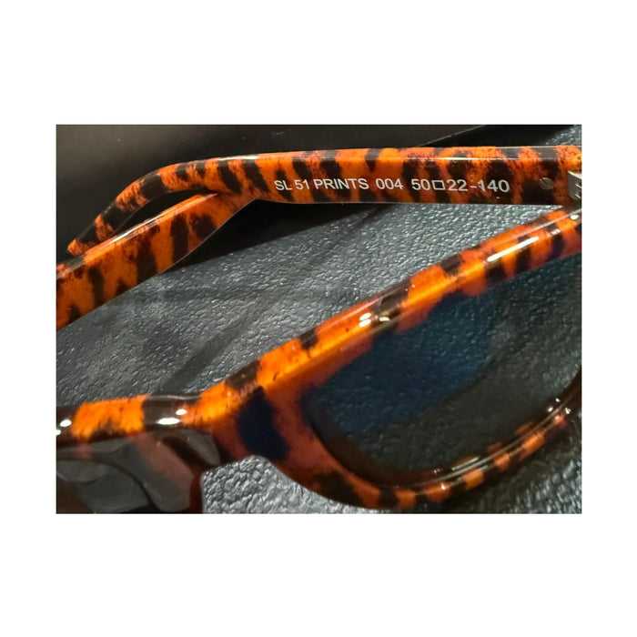 Saint Laurent Animal Print Sunglasses with case* 50|22|140*Orange & Black