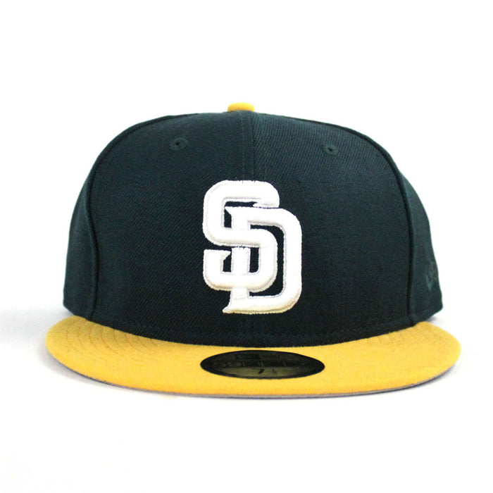 San Diego Padres New Era 59Fifty Fitted Hat (Green Yellow GRAY UNDER BRIM)