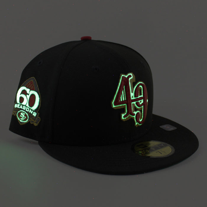 San Francisco 49ers 60th Anniversary New Era 59Fifty Fitted Hat (Black Green Under Brim)