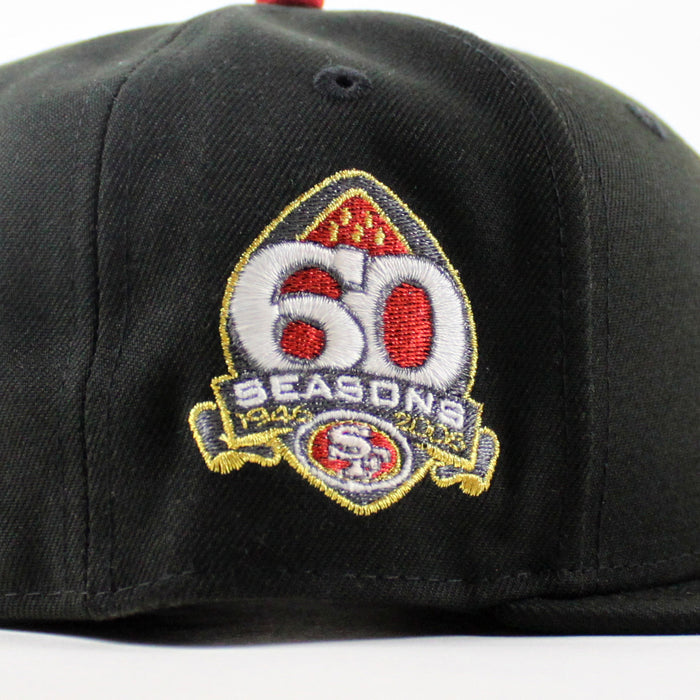 San Francisco 49ers 60th Anniversary New Era 59Fifty Fitted Hat (Black Green Under Brim)
