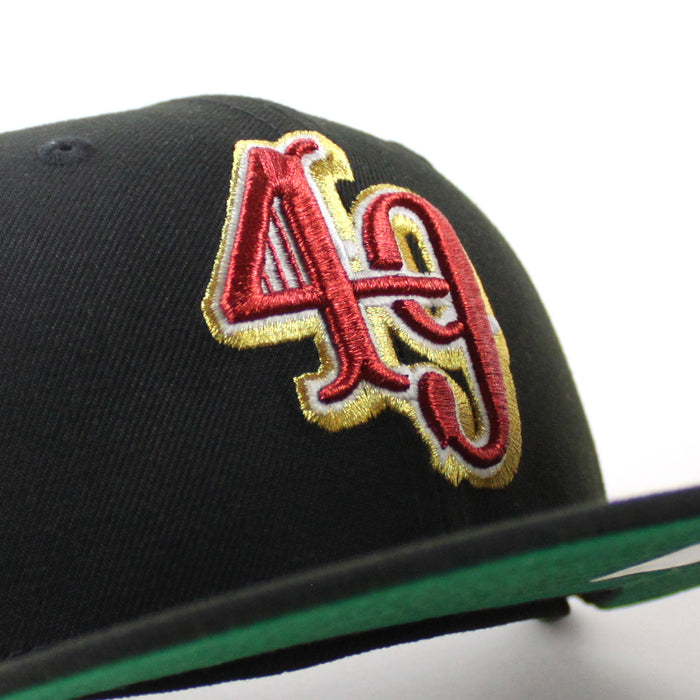 San Francisco 49ers 60th Anniversary New Era 59Fifty Fitted Hat (Black Green Under Brim)
