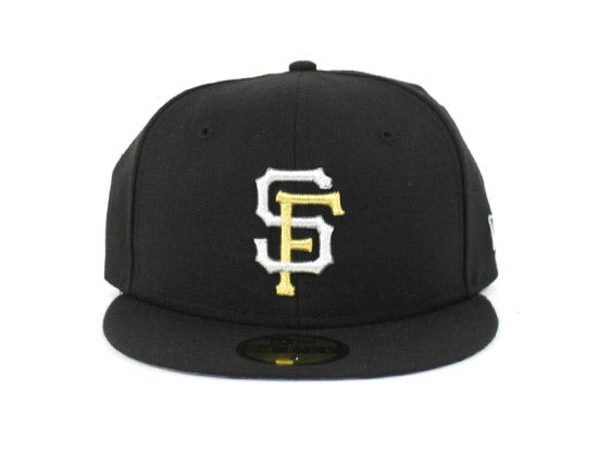 San Francisco Giants 59FIFTY NEW ERA FITTED HATS (BLACK M GOLD M SILVER Gray Under Brim Street Fam)
