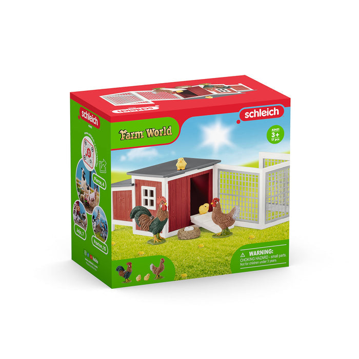Schleich Farm World Chicken Coop 17 Pce