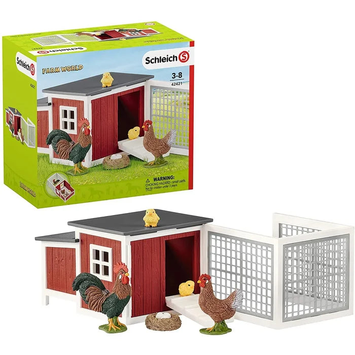 Schleich Farm World Chicken Coop 17 Pce