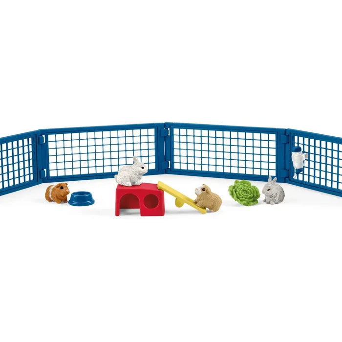 Schleich Farm World Rabbit & Guinea Pig Hutch 14 Pce