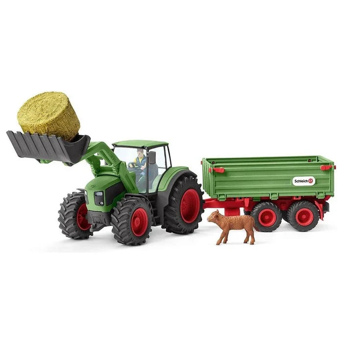 Schleich Farm World Tractor w/ Trailer Kit 50 Pce
