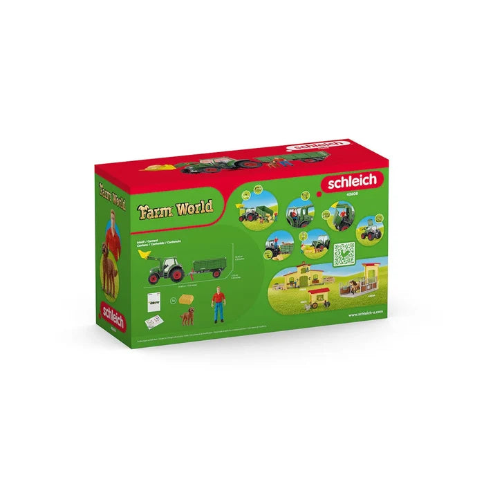 Schleich Farm World Tractor w/ Trailer Kit 50 Pce