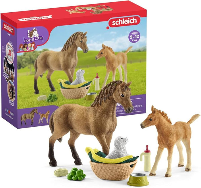 Schleich Horse Club Caring For Baby Animals Set 9 Pce