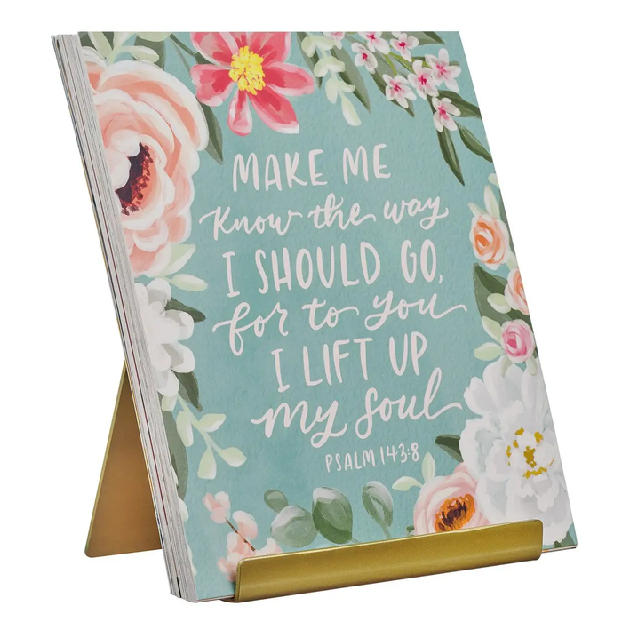 Scripture Cards W/Stand Floral
