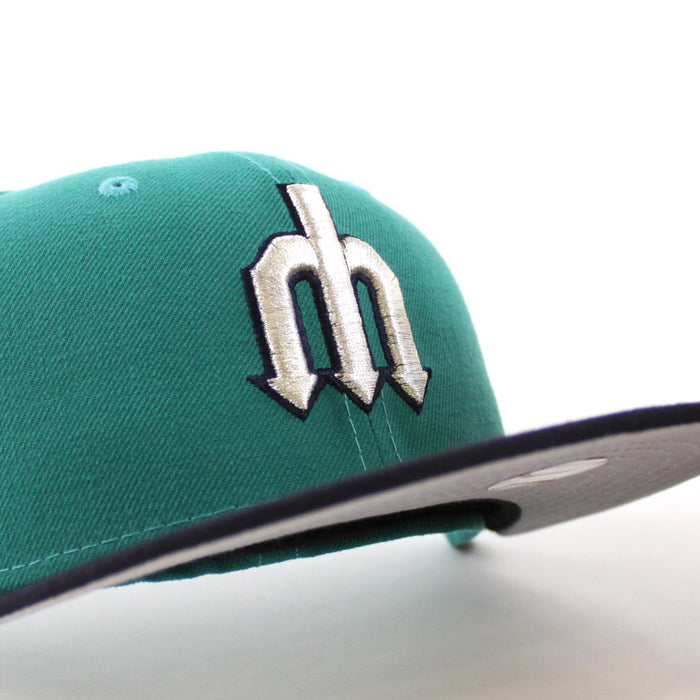 Seattle Mariners 1979 All Star Game New Era 59Fifty Fitted Hat (GITD Aqua Navy Gray Under Brim)
