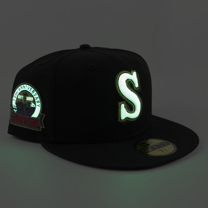 Seattle Mariners 30TH Anniversary New Era 59Fifty Fitted Hat (Black Gray Under Brim)