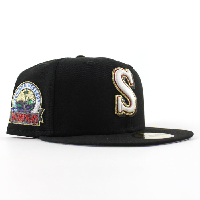 Seattle Mariners 30TH Anniversary New Era 59Fifty Fitted Hat (Black Gray Under Brim)