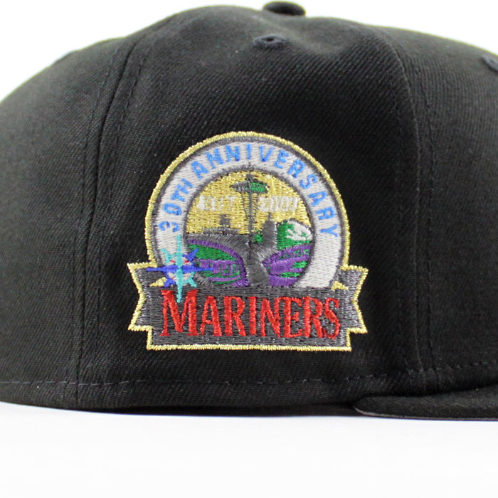 Seattle Mariners 30TH Anniversary New Era 59Fifty Fitted Hat (Black Gray Under Brim)
