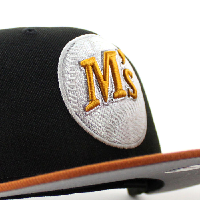 Seattle Mariners 35TH Anniversary New Era 59Fifty Fitted Hat (Black Rust Orange Gray Under Brim)