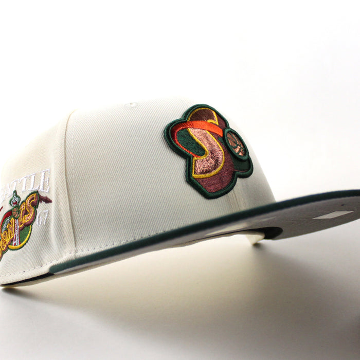 Seattle Super Sonics 1967 All Star Game New Era 59FIFTY Fitted Hat (Chrome White Dark Green Gray Under Brim)
