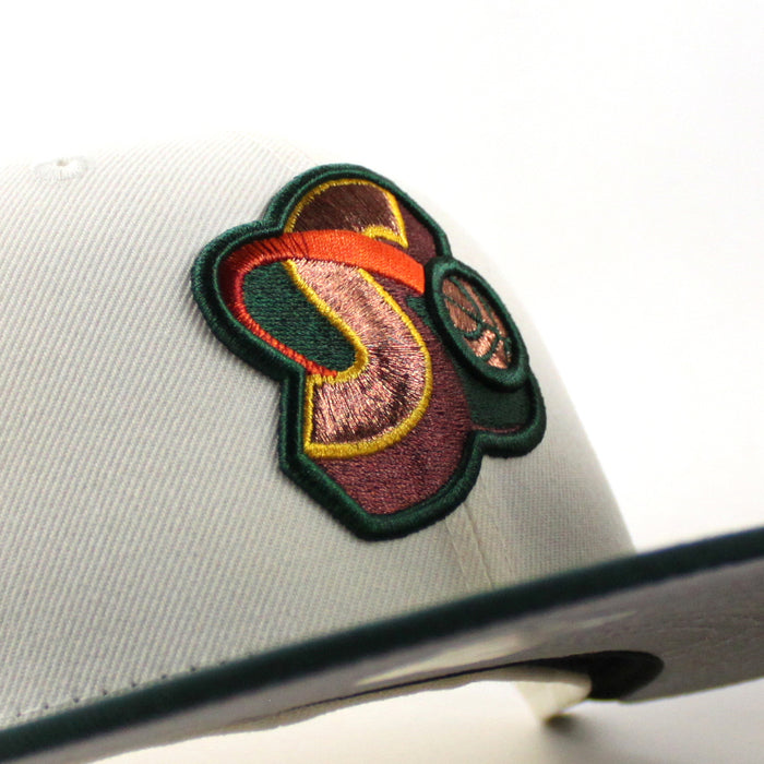 Seattle Super Sonics 1967 All Star Game New Era 59FIFTY Fitted Hat (Chrome White Dark Green Gray Under Brim)