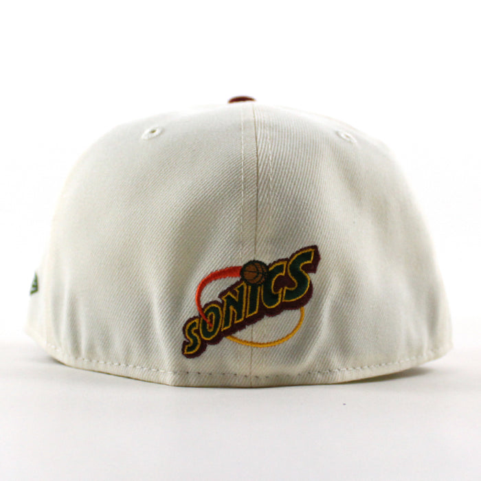 Seattle Super Sonics 1967 All Star Game New Era 59FIFTY Fitted Hat (Chrome White Dark Green Gray Under Brim)