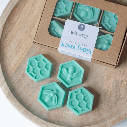 Sedona Sunrise Wax Melts Aloe + Agave +Patchouli | Honeycomb Tarts Pack of 6 - Jarful House