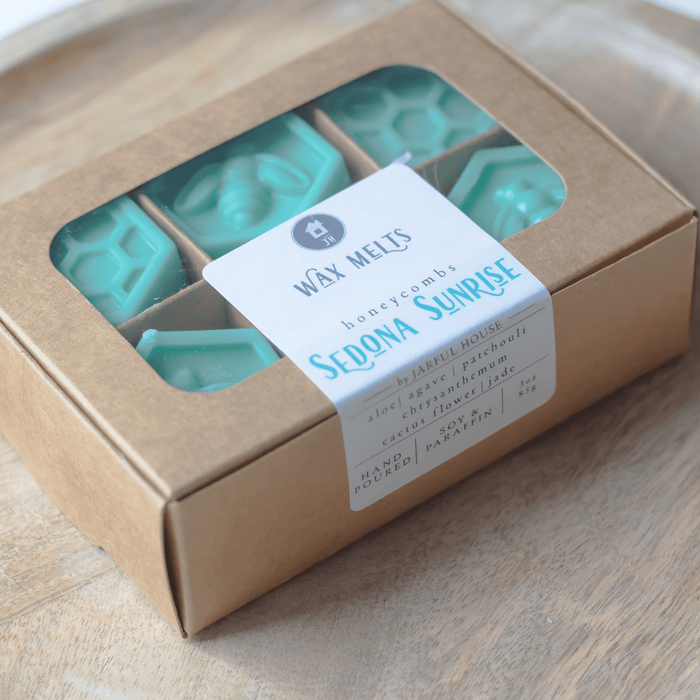 Sedona Sunrise Wax Melts Aloe + Agave +Patchouli | Honeycomb Tarts Pack of 6 - Jarful House
