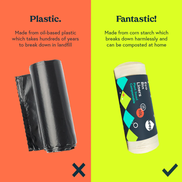 Seep Small Compostable Bin Liners (10L, 25 bags)