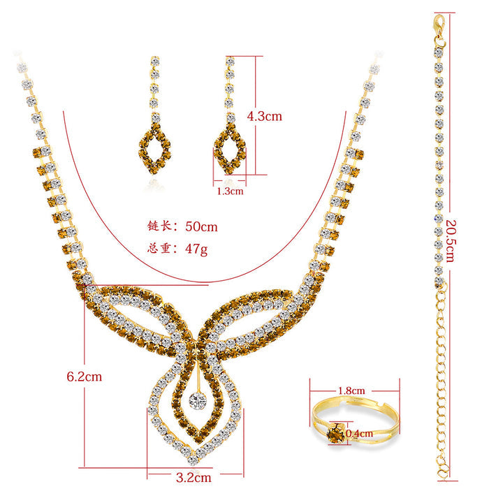 SET563 - Four-piece Crystal Jewellery Set