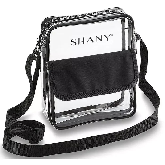 SHANY Clear All-Purpose Cross Body Messenger Bag, 8"x 8" x 4"