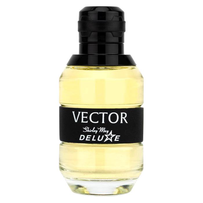 Shirley May Deluxe Vector Eau de Toilette Natural Spray for Men 100 ML - box and bottle packaging