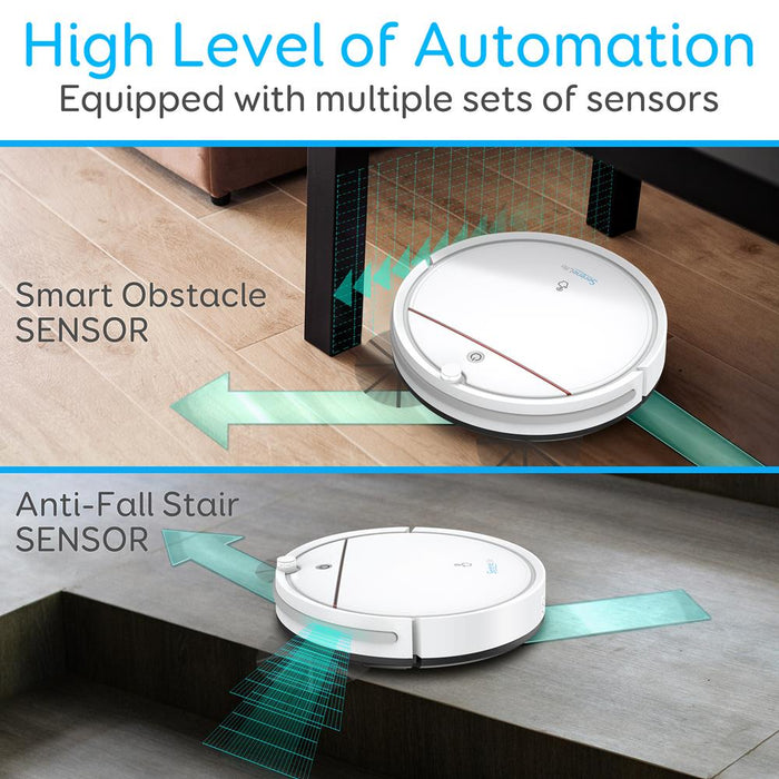 Smart Robot Vacuum Cleaner - Automatic Robot Cleaning Vacuum, Includes Remote Control For Cleaning Modes & Robot Directions