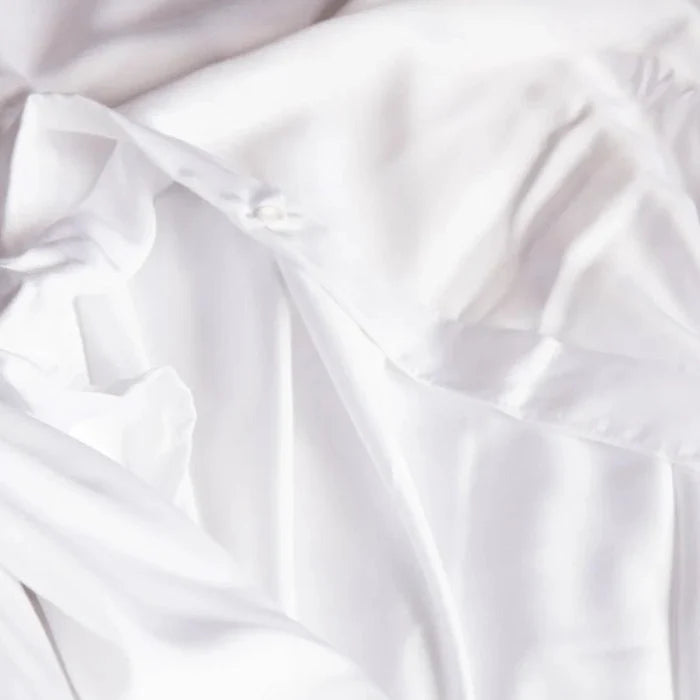 Soft Breathable Bamboo Bed Duvet Cover for Better Sleep - White