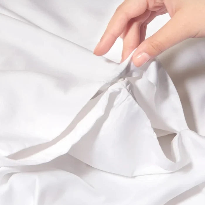 Soft Breathable Bamboo Bed Duvet Cover for Better Sleep - White