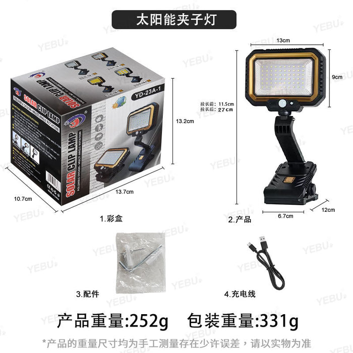 Solar Clip Light Motion Sensor Security Floodlight with Extendable Arm (YD-23 Series)