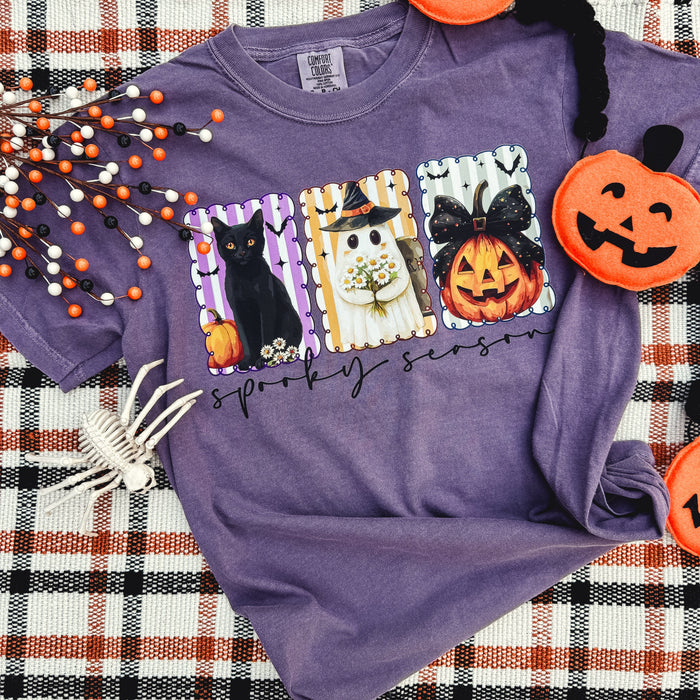 Spooky Season Stripes Soft Graphic Tee
