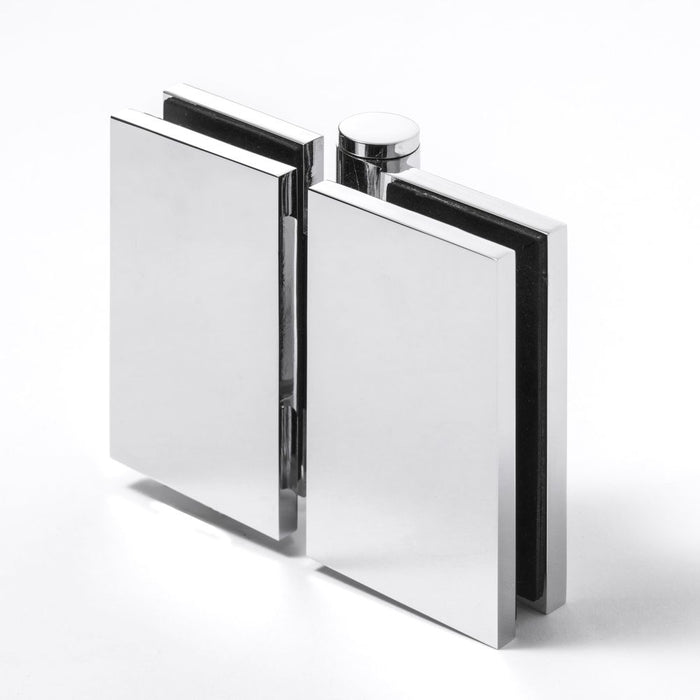 SQUARE BIFOLD HINGE 6MM GLASS - Chrome - Image 1